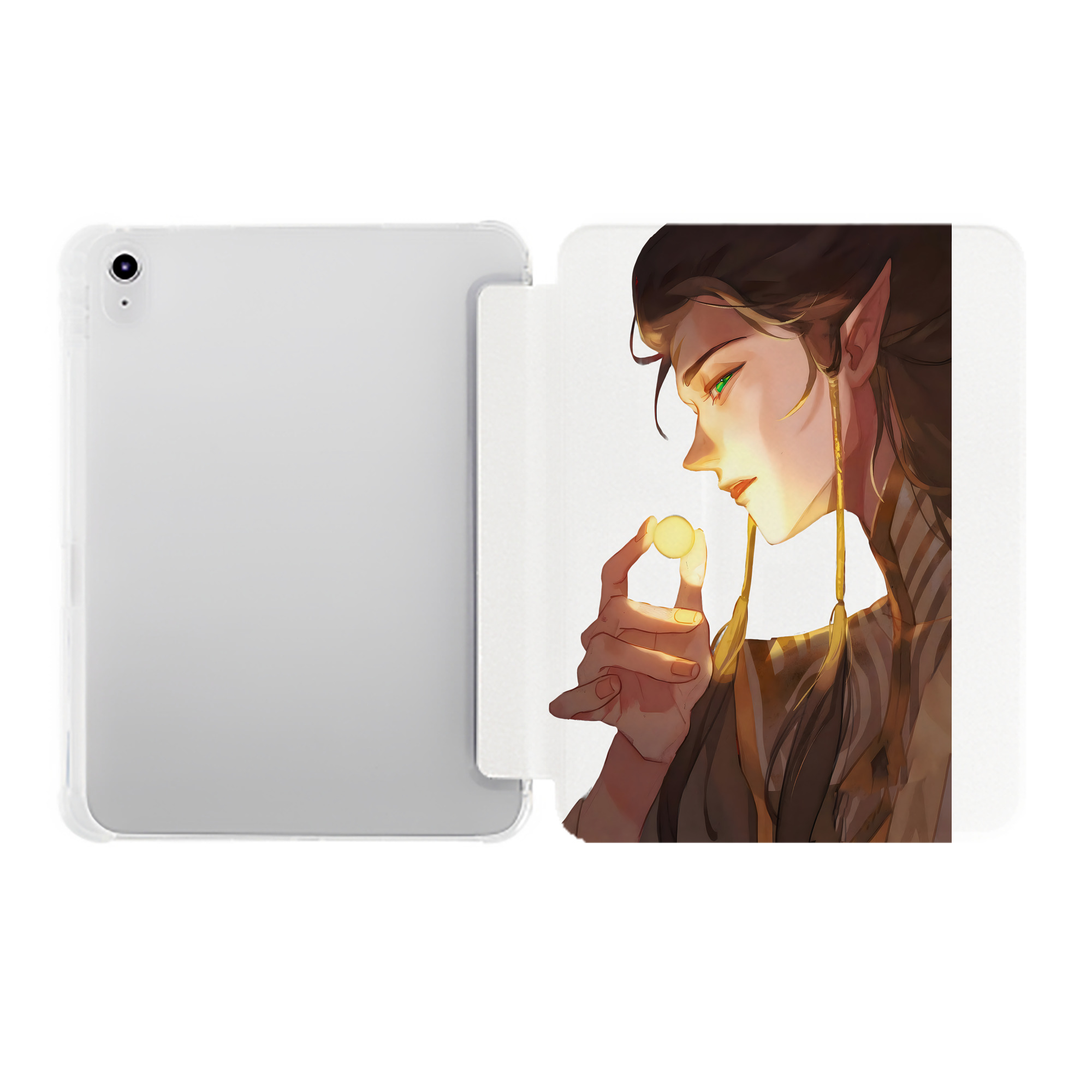 （画像用） Ne Zha 2 ナタ 魔童の大暴れ IPad ケース ペン収納付き 三つ折りスタンド PUレザー×シリコン 対応機種9.5/10.5/10.9インチ